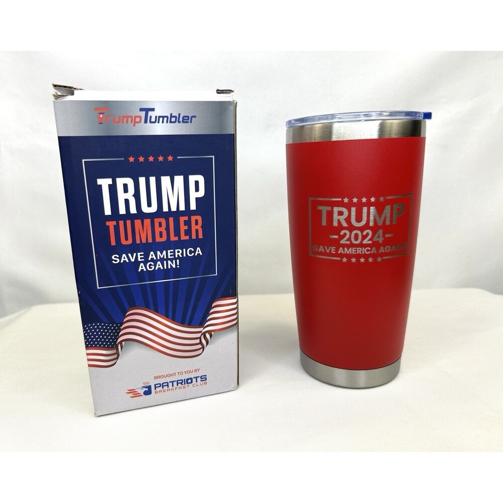 Trump Tumbler Save America Again 2024 Red Coffee Cup 20 Oz